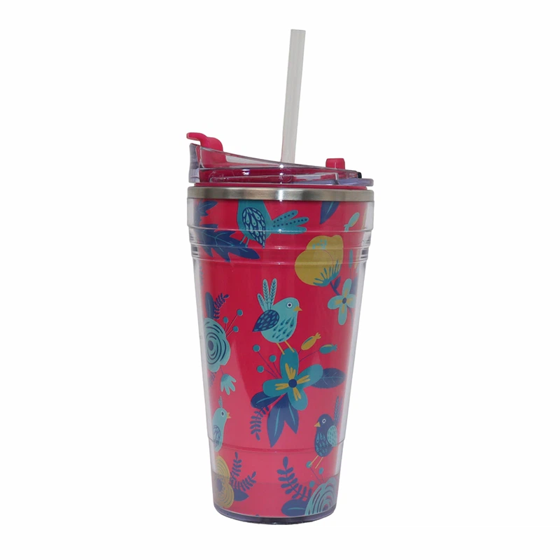 Plastic în interior Oțel inoxidabil în exterior ceașcă de cafea cu două băuturi